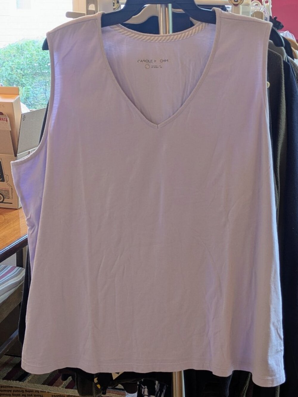 Carole Hochman Purple 100% Cotton Pajama Tank Top - New Without Tags